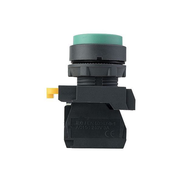 Кнопка выпирающая SB-25 без фиксации 1NС зеленая IP65 EKF