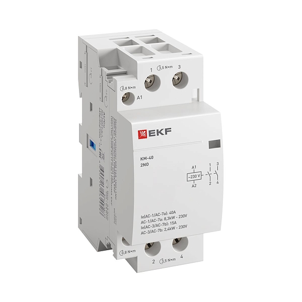 Контактор модульный КМ 40А 2NO 230В АС (2 мод.) PROXIMA EKF