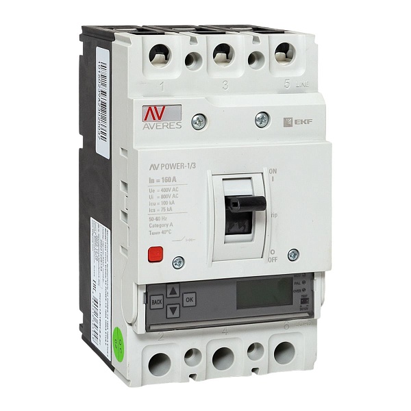Выключатель автоматический в литом корпусе AV-POWER-1/3 160А 100кА ETU6.0 EKF