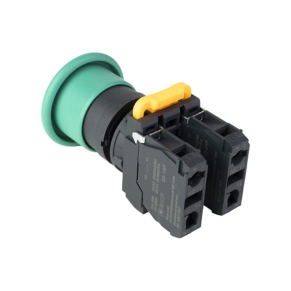 Кнопка SB-34 грибовидная 1NO+1NC зеленая EKF