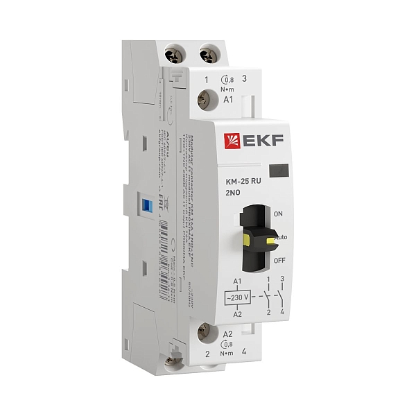 Контактор модульный КМ РУ 25А 2NO 230В АС (1 мод.) PROXIMA EKF