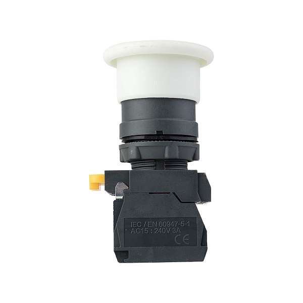 Кнопка SB-34 грибовидная 1NO+1NC белая EKF