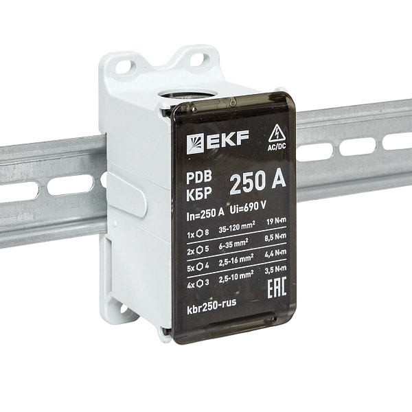 Клеммный блок распределительный КБР 250A EKF