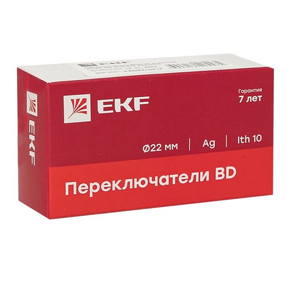 Переключатель BD21 2P короткая ручка NO IP65 EKF PROxima