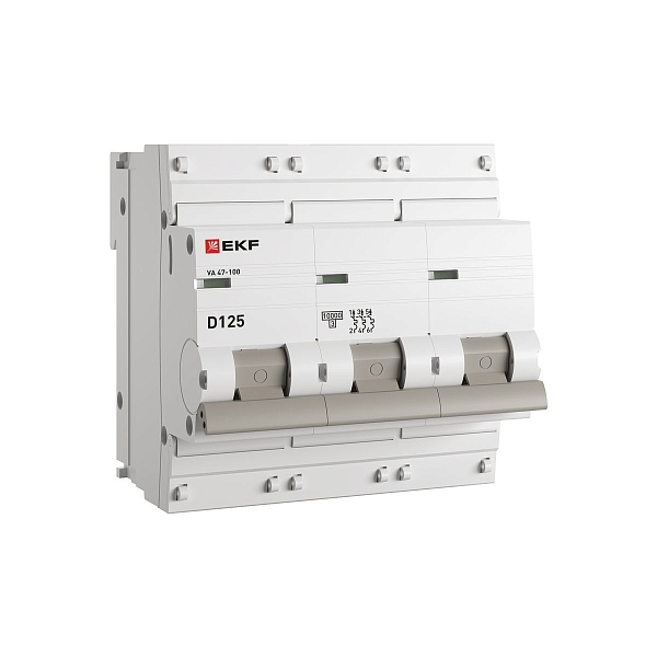 Автоматический выключатель ВА 47-100 2P 125А (D) 10kA PROXIMA EKF