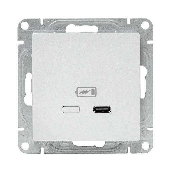 Механизм розетки USB-С, быстрая, алюминий Эпика EKF