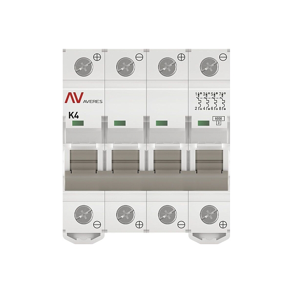 Выключатель автоматический AV-6 DC 4P 4A (K) 6kA EKF AVERES