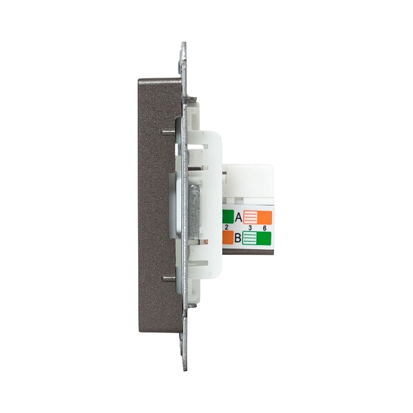 Механизм розетки RJ45 (cat5), мокко Эпика EKF