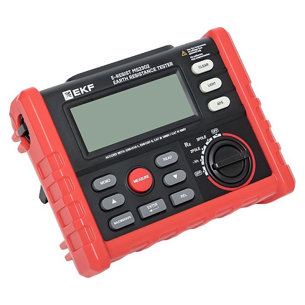 Измеритель сопротивления заземления цифровой E-Resist MS2302 EKF Professional