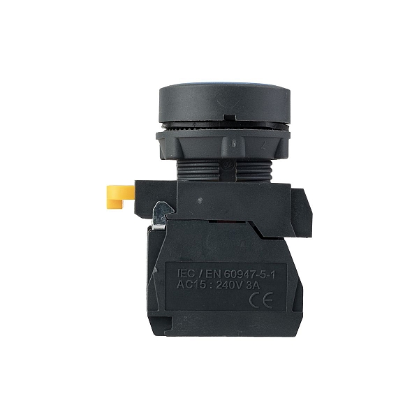 Кнопка SB-21 плоская без фиксации 1NO+1NС синяя IP65 EKF