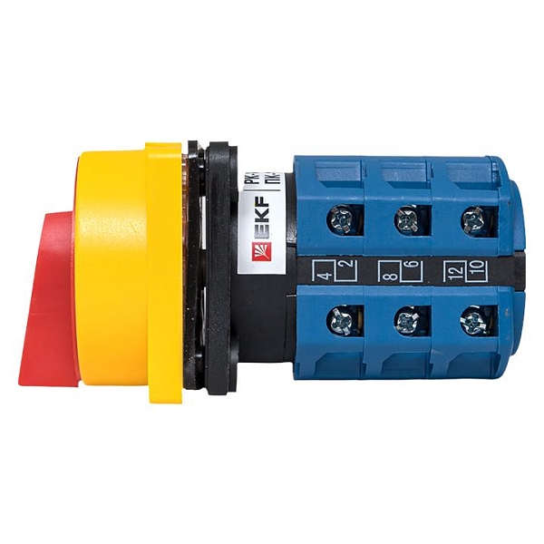 Переключатель кулачковый ПК-1-23 25А 3P "1-0-2" с блокировкой IP65 EKF PROxima