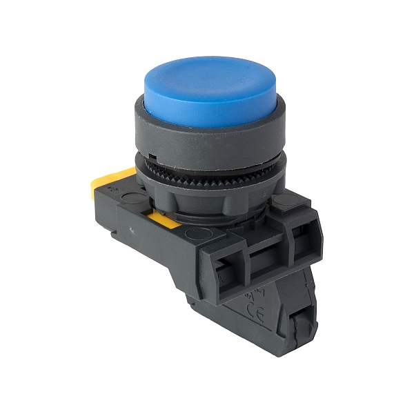Кнопка выпирающая SB-25 без фиксации 1NO синяя IP65 EKF