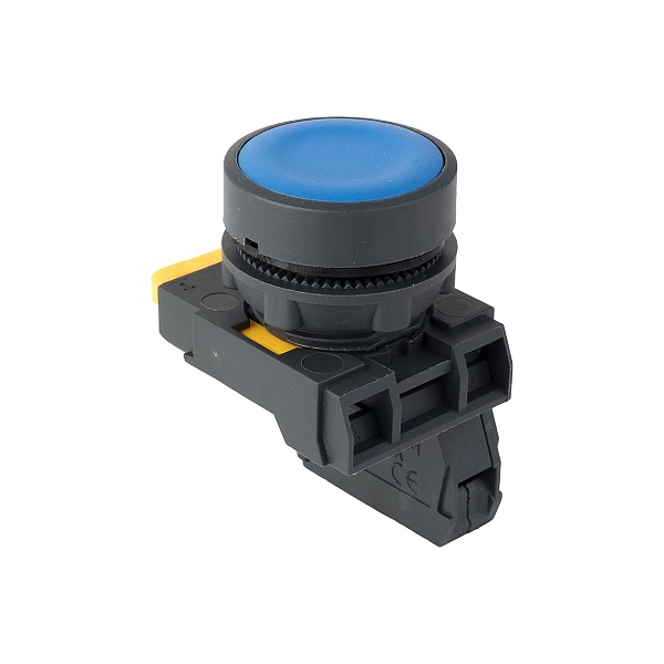 Кнопка SB-21 плоская без фиксации 1NС синяя IP65 EKF