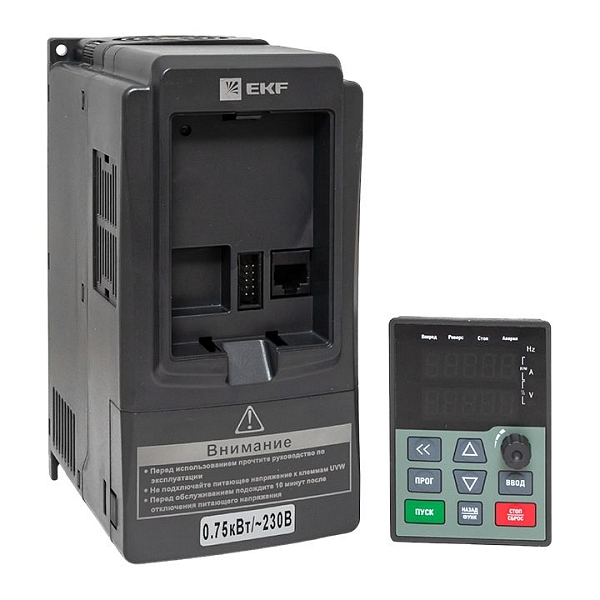 Преобразователь частоты 0,75/1,5кВт 1x230В VECTOR-100 EKF PROxima