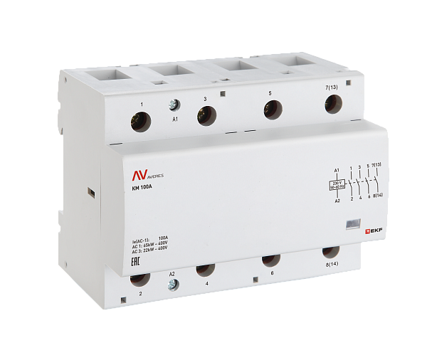 Контактор модульный КМ 100А 2NO+2NC 48В АС (6 мод.) AVERES EKF