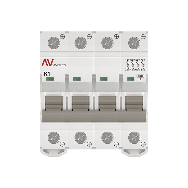 Выключатель автоматический AV-10 DC 4P 1A (K) 10kA EKF AVERES