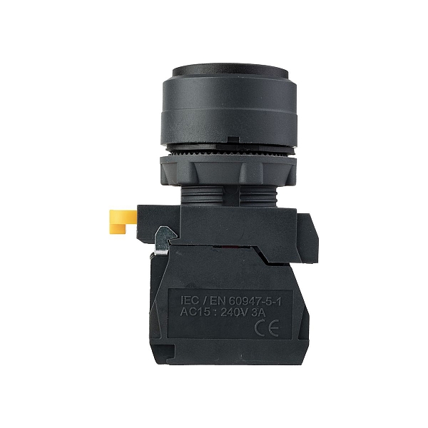Кнопка выпирающая SB-35 с фиксацией 1NO+1NC черная IP65 EKF