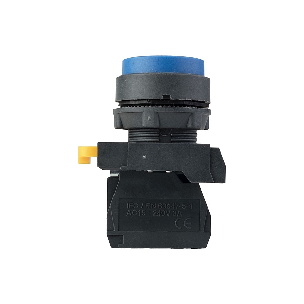 Кнопка выпирающая SB-25 без фиксации 1NO синяя IP65 EKF