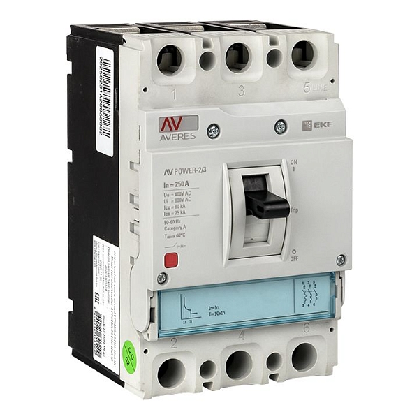 Выключатель автоматический в литом корпусе AV-POWER-2/3 250А 35кА TR EKF