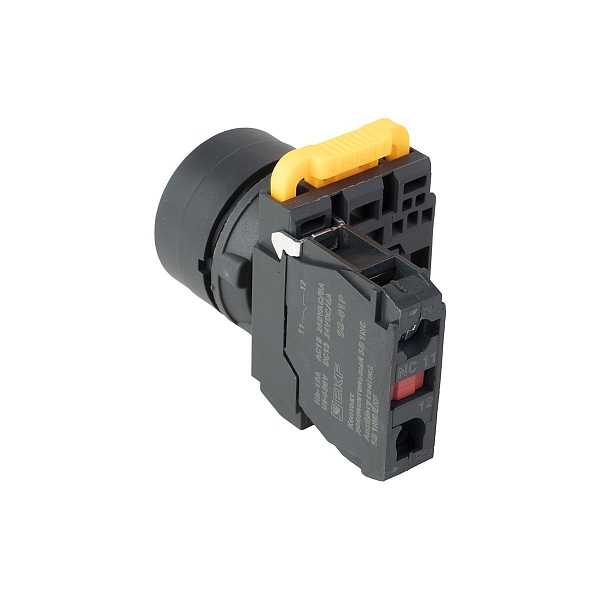 Кнопка выпирающая SB-35 с фиксацией 1NC белая IP65 EKF