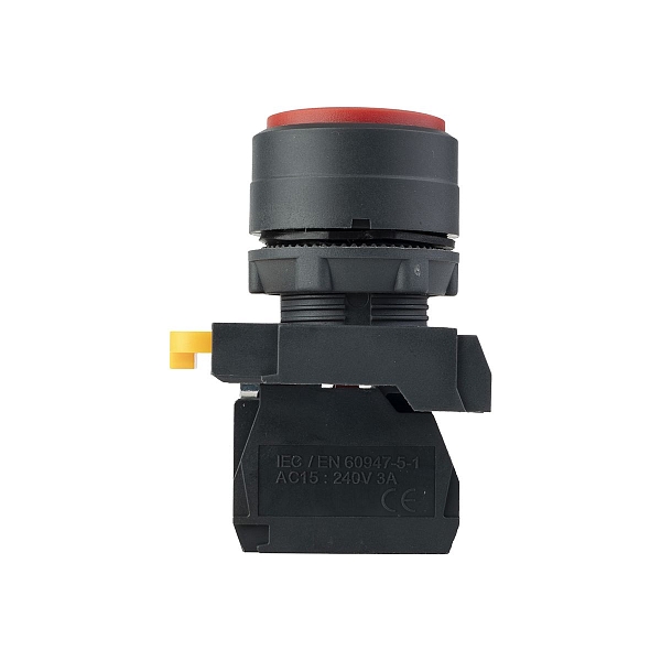 Кнопка выпирающая SB-35 с фиксацией 1NC красная IP65 EKF