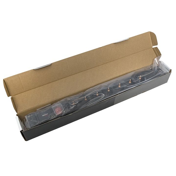 Блок розеток PDU TERACOM PRO 19" 1U 10А/250В 7 розеток Schuko с выключателем без шнура питания входной разъем C14 корпус алюминий черный