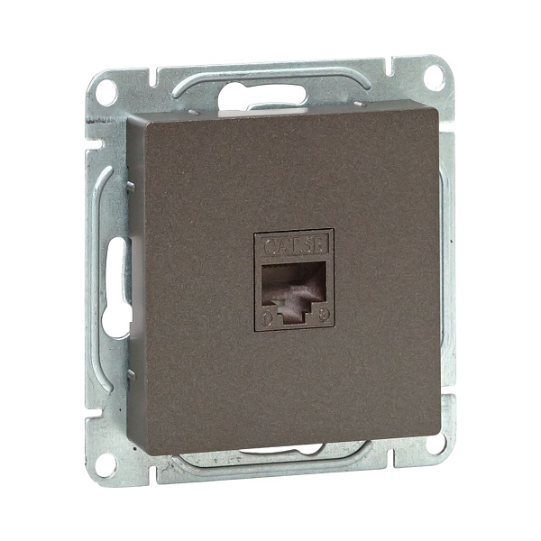 Механизм розетки RJ45 (cat5), мокко Эпика EKF