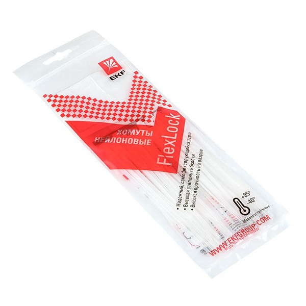Хомут P6.6 стандартный (б), 2.5x120 (100шт) FlexLock EKF