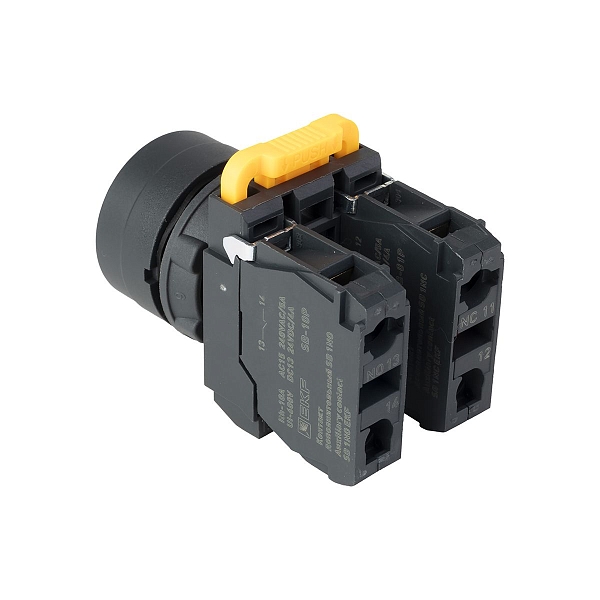 Кнопка SB-31 плоская с фиксацией 1NO+1NС синяя IP65 EKF