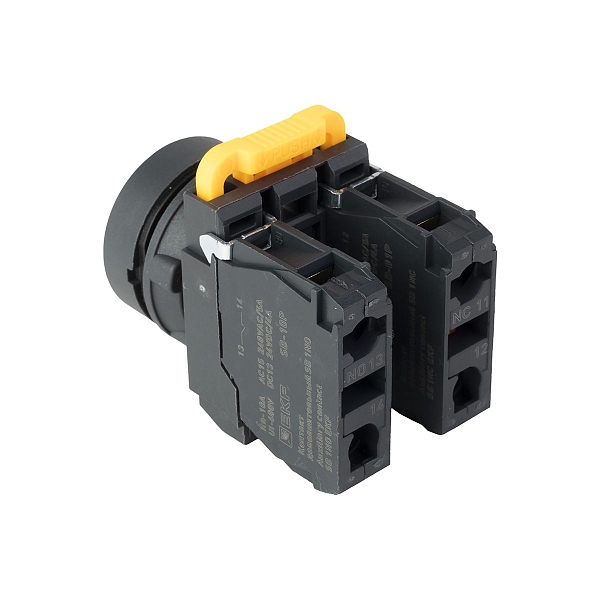 Кнопка SB-21 плоская без фиксации 1NO+1NС красная IP65 EKF