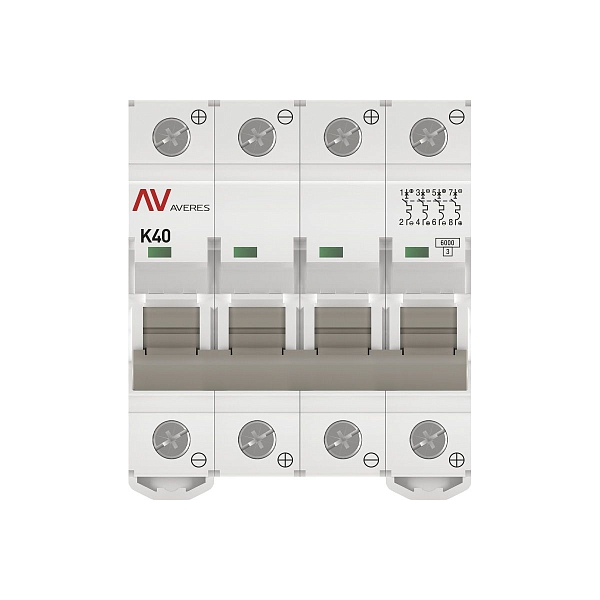 Выключатель автоматический AV-6 DC 4P 40A (K) 6kA EKF AVERES