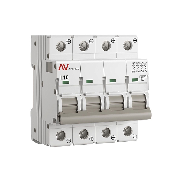 Выключатель автоматический AV-6 DC 4P 10A (L) 6kA EKF AVERES