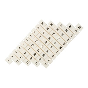 Маркеры для UT/ST/Push-in 2,5 с нумерацией 1-50 (100 шт.) EKF