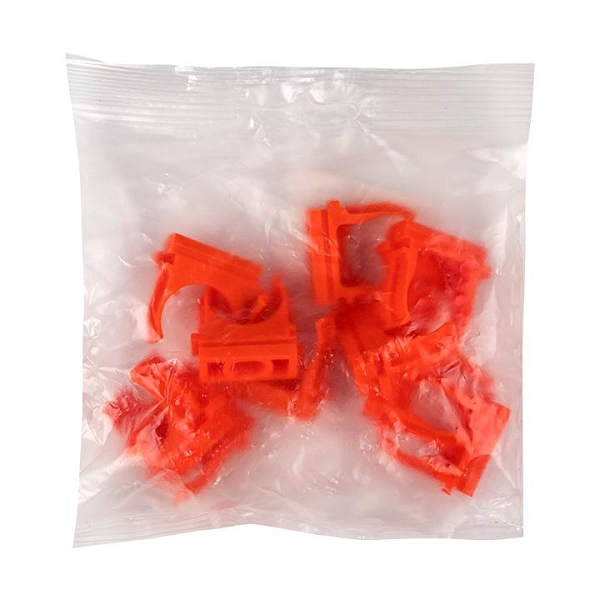 Крепеж-клипса d20 мм (10 шт) оранжевая EKF-Plast