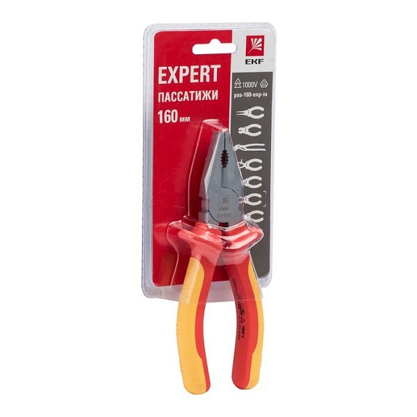 Пассатижи Expert 160 мм 1000В EKF