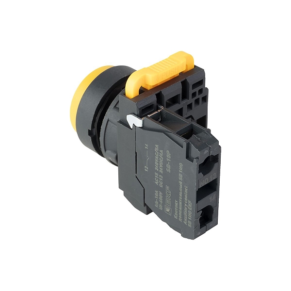 Кнопка выпирающая SB-25 без фиксации 1NO желтая IP65 EKF