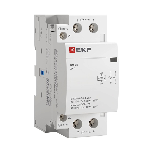 Контактор модульный КМ 20А 2NO 230В АС (2 мод.) PROXIMA EKF