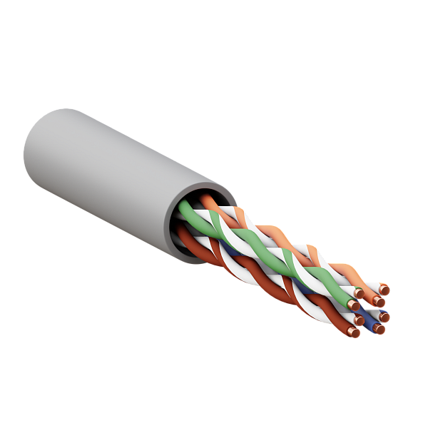 Кабель витая пара TERACOM CS Cat.5E U/UTP 4 пары solid 24AWG оболочка нг(А)-LSLTx цвет серый (упак. 305м)
