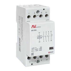 Контактор модульный КМ 25А 3NO+1NC 230В АС (2 мод.) AVERES EKF