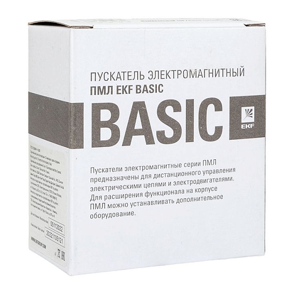 Пускатель электромагнитный серии ПМЛ-1160ДМ 18А 400В EKF Basic