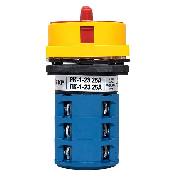 Переключатель кулачковый ПК-1-23 25А 3P "1-0-2" с блокировкой IP65 EKF PROxima