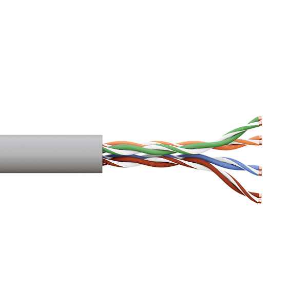 Кабель витая пара TERACOM CS Cat.5E U/UTP 4 пары solid 24AWG оболочка нг(А)-LSLTx цвет серый (упак. 305м)