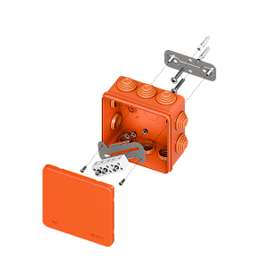 Коробка огнестойкая E45 100x100x50мм с клеммниками 5 полюсов 0,5-6мм2 IP55 HF EKF