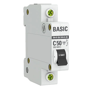 Автоматический выключатель ВА 47-29 1P 50А (C) 4,5кА BASIC