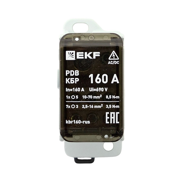 Клеммный блок распределительный КБР 160A EKF