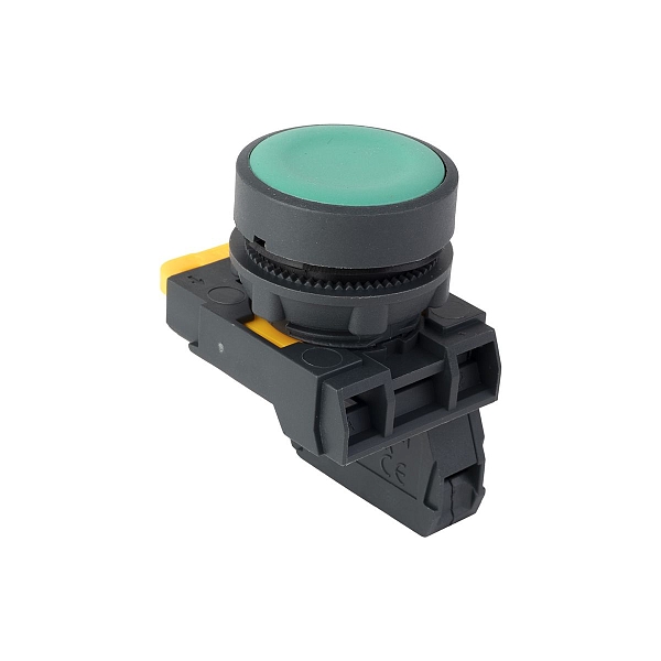 Кнопка SB-21 плоская без фиксации 1NO зеленая IP65 EKF