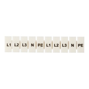 Маркеры для UT/ST/Push-in 2,5 с символами "L1, L2, L3, N, PE" (100 шт.) EKF