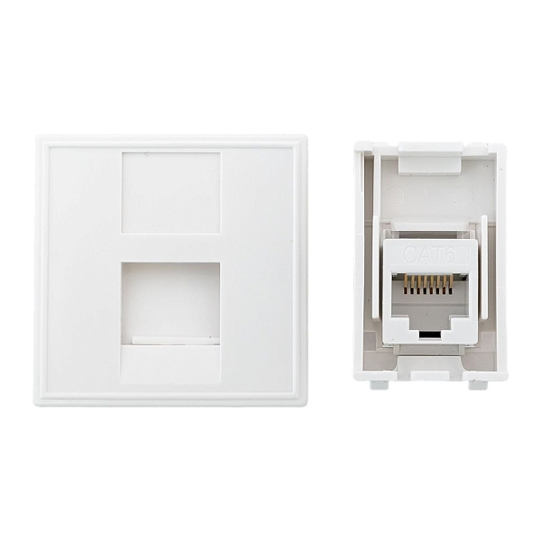 Розетка RJ45 кат. 6, 2 модуля EKF