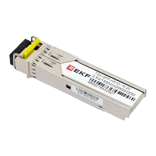 SFP модуль 2,5 Гбит одинарное одномодовое оптоволокно 1550нм дальность 20км TSX EKF