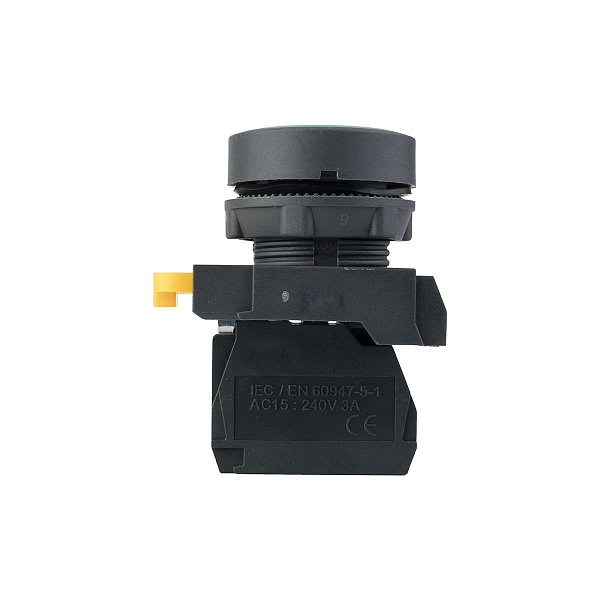 Кнопка SB-21 плоская без фиксации 1NO зеленая IP65 EKF